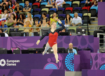 İdman gimnastikası üzrə fərdi çoxnövçülük yarışlarında ölkəmizi qadınlar arasında Marina Nekrasova təmsil edir. Bakı, Azərbaycan, 18 iyun 2015